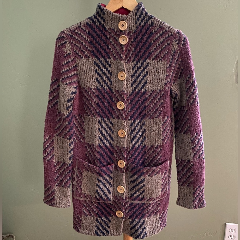 Free People Plaid Coat, Size XS, The Perfect Winter Layer